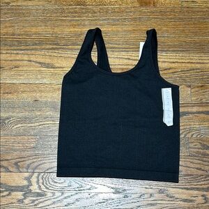 Black Ribbed Tank Top